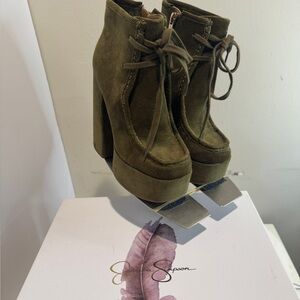 Jessica Simpson Olive Green Platform Shoes